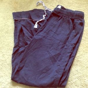 J.Crew Navy Pajamas Pants w/lilac tie &trim💫FIRM✨